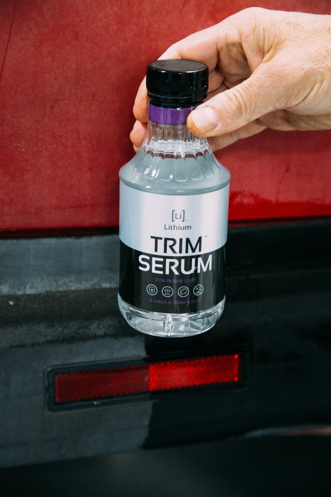 Lithium Auto Elixirs Trim Serum- Plastic Restorer- Restores Even The Most Damaged Plastic, Rubber and Vinyl, Last for Months, Penetrates Plastic Pores